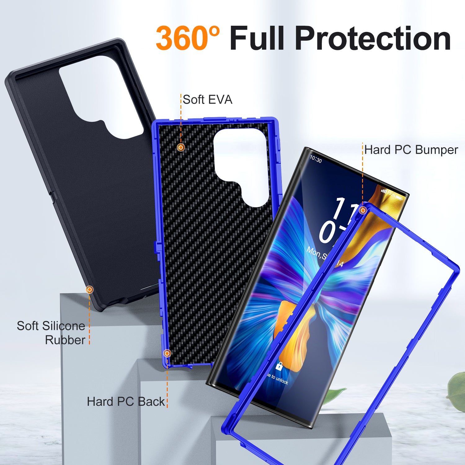 For Samsung Galaxy S23 Ultra PC TPU Hybrid Phone Case Shockproof Back Cover For Samsung Galaxy S23 Ultra PC TPU Hybrid Phone Case Shockproof Back Cover